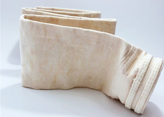 Aramid 5mg/Nm3 Efficiency Cement Filter Bags PTFE Coated